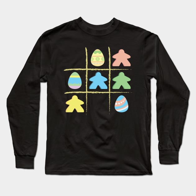 Easter Egg Meeple Board Gamer Long Sleeve T-Shirt by Shadowisper